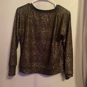 Gold black sweater